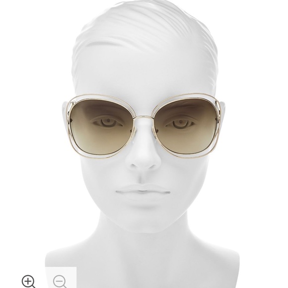 Chloe oversized Carlina square sunglasses- Gray - Picture 3 of 6